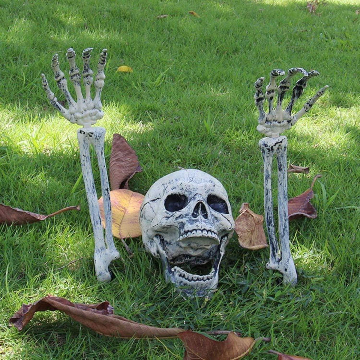 Halloween Deko Skelett Set Outdoor Gruselig Totenkopf Gartendeko