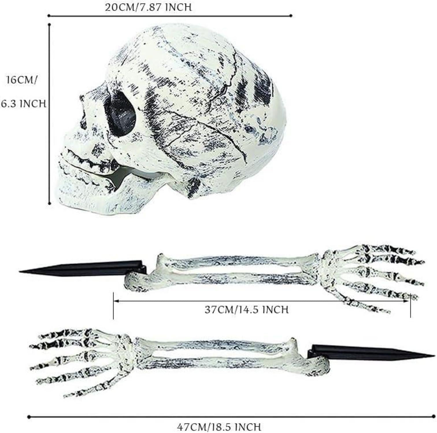 Halloween Deko Skelett Set Outdoor Garten Gruselig Totenkopf