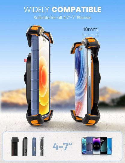 Fahrrad Handyhalter 360° Universal Lenkerhalter iPhone 15 14 Pro Max 7,0 Zoll