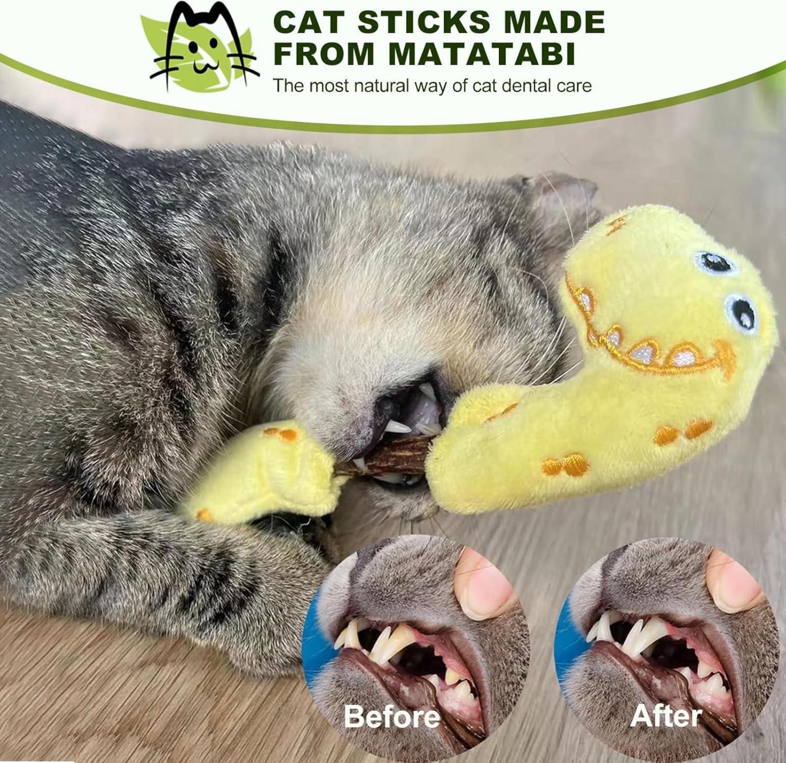 Aidiyapet Katzenspielzeug Matatabi Zahnsticks Set (10