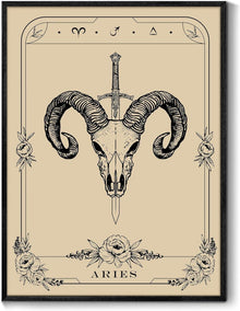 Leinwand Bilder Widder Tarot Schlafzimmer Wandkunst 40x60 Schwarz