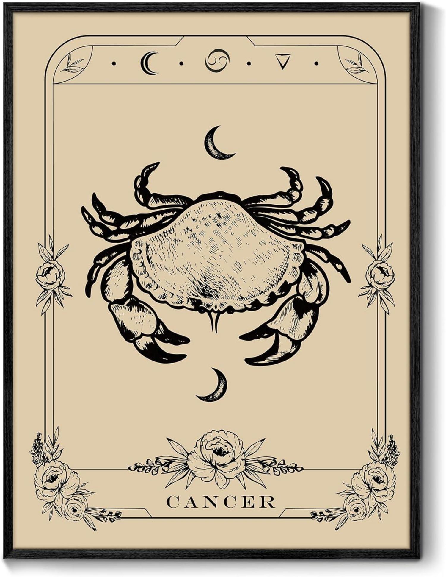 MHARTK66 Konstellation Leinwandbilder mit Rahmen - Schwarz 40x60 cm