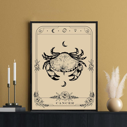 MHARTK66 Konstellation Leinwand Schwarz 40x60 cm Tarot