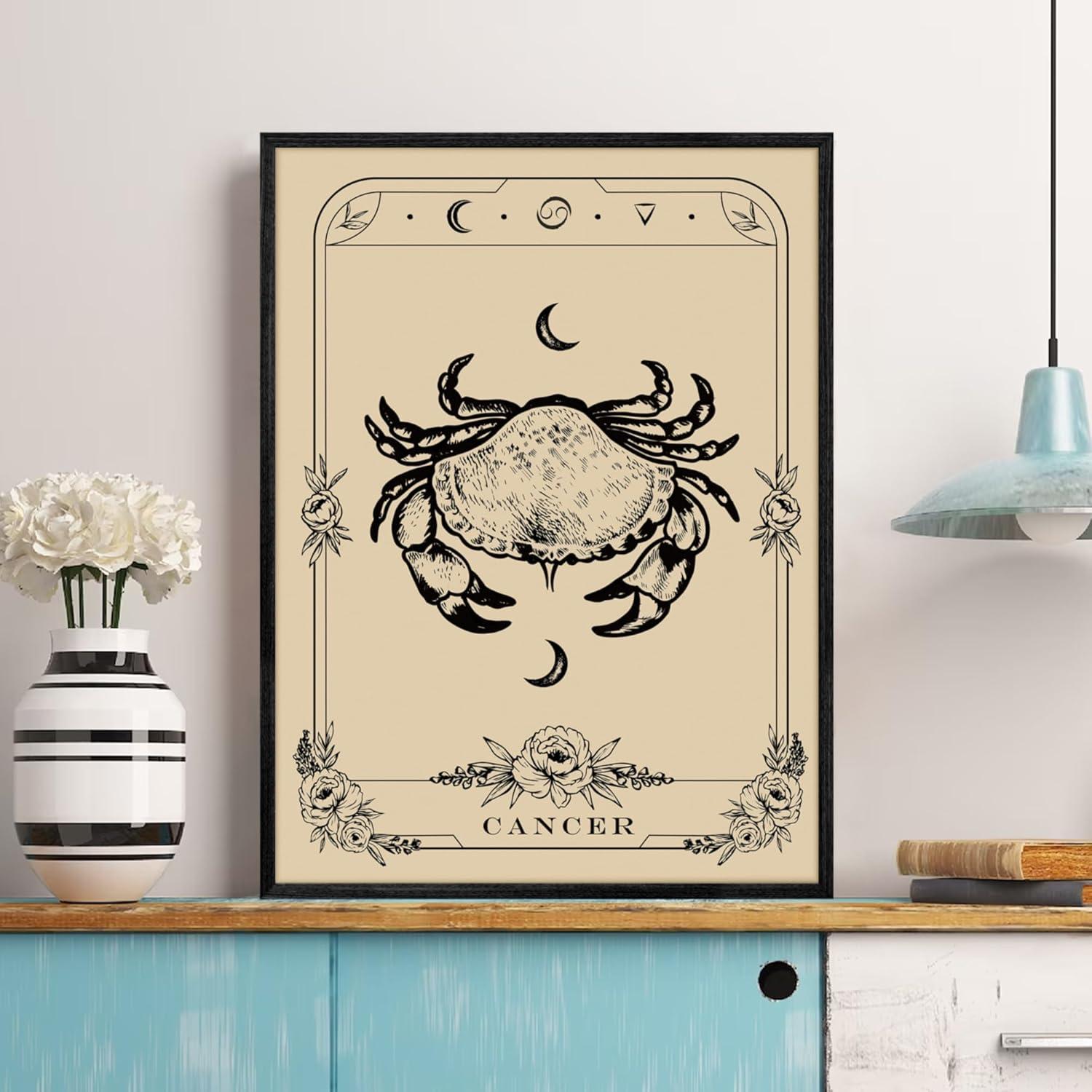 MHARTK66 Konstellation Leinwandbilder mit Rahmen - Schwarz 40x60 cm