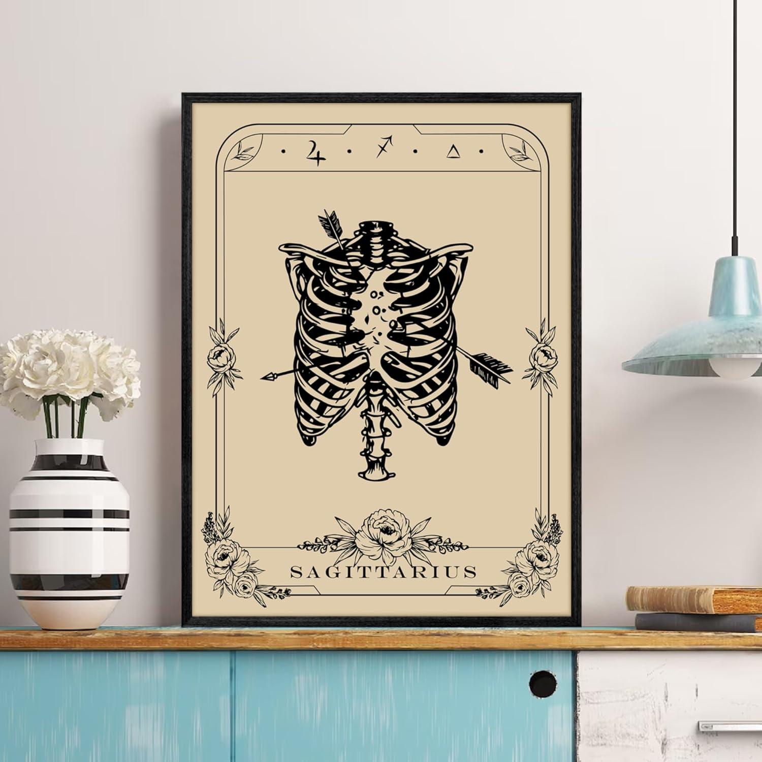 Leinwand Bilder mit Rahmen Schwarz 40x60 cm Konstellation Tarot