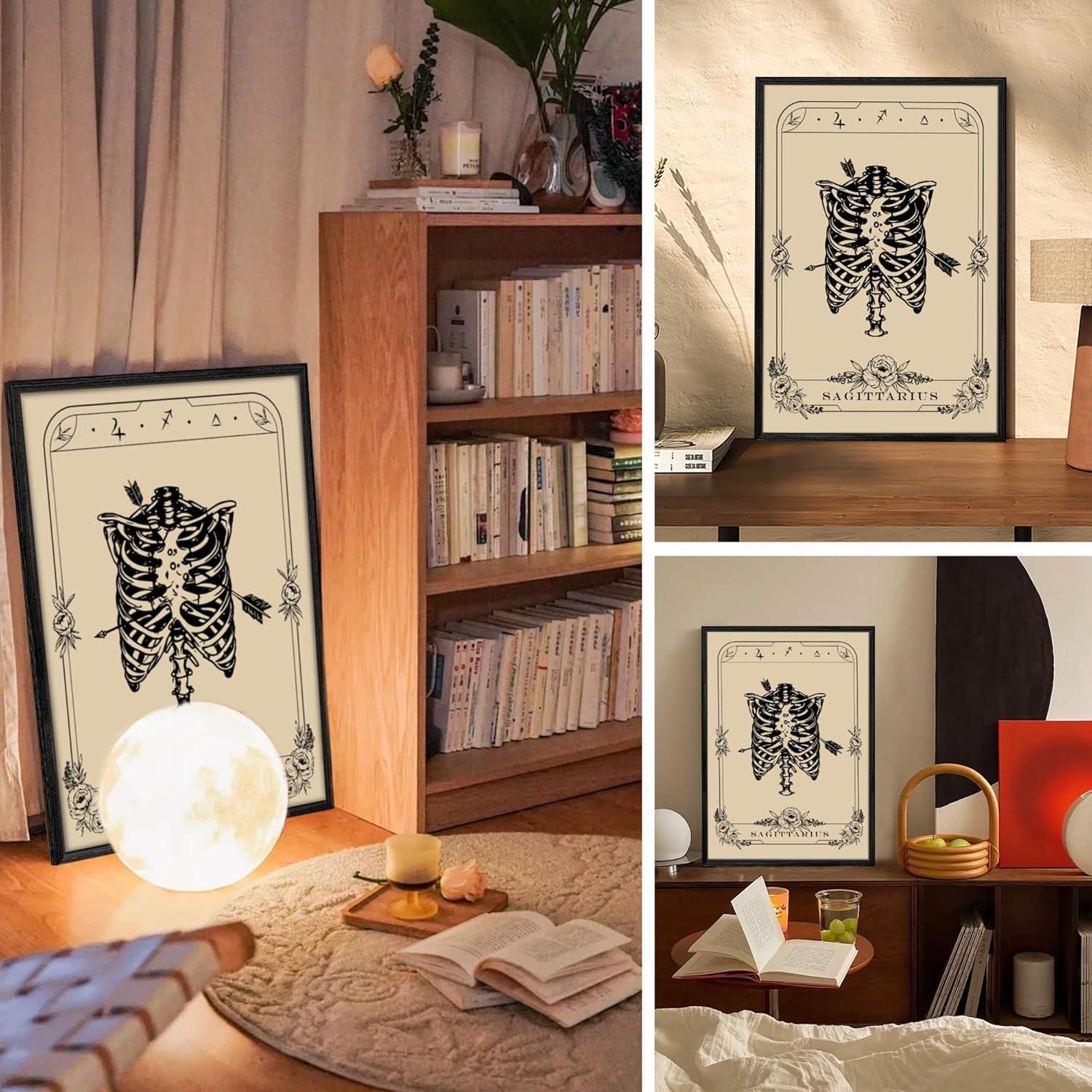 Leinwandbild Schwarz Schütze Tarot 40x60 cm Wohnzimmer Wandkunst