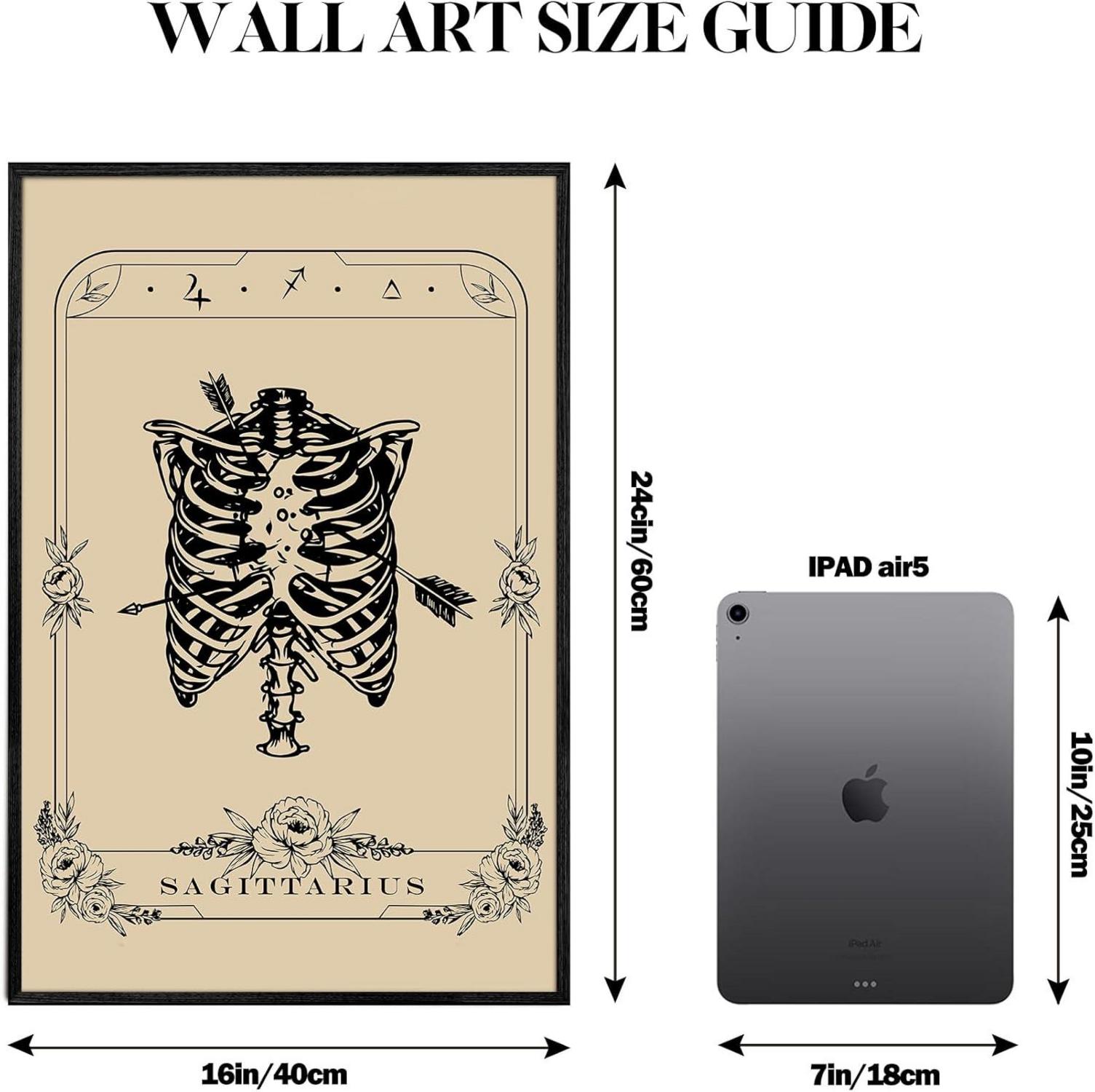 Konstellation Leinwand Bilder mit Rahmen Schwarz 40x60 cm Wandbilder