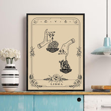 MHARTK66 Konstellation Leinwandbilder Schwarz 40x60cm Waage