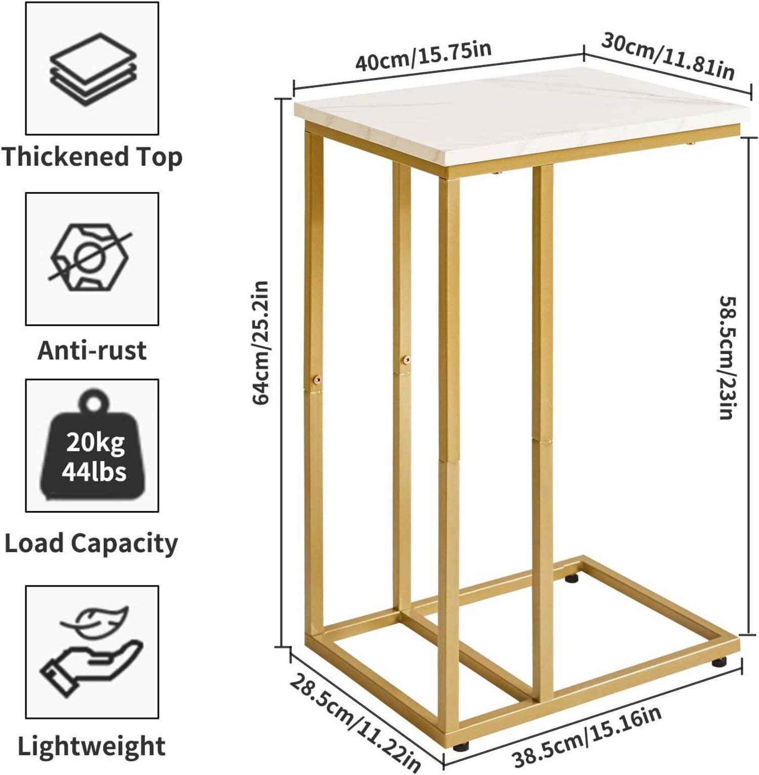 Beistelltische Wohnzimmer Laptoptisch Schlafzimmer Marmor Holz Gold