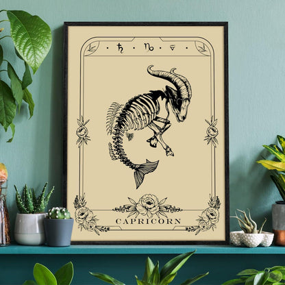 MHARTK66 Konstellation Leinwandbild Rahmen 40x60cm Schwarz