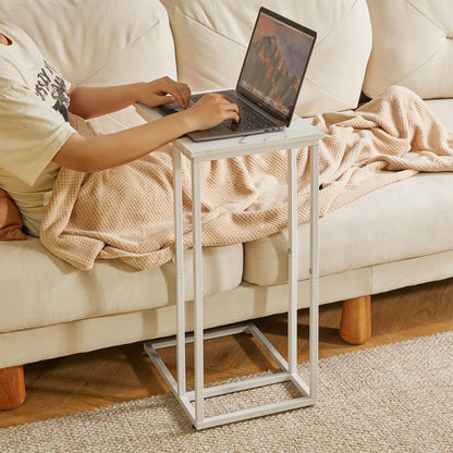 Kleiner Beistelltisch Sofa Wohnzimmer Marmorfarbe