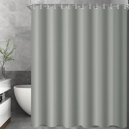 Duschvorhang Grau 240x180cm Antischimmel Textil Wasserabweisend waschbar