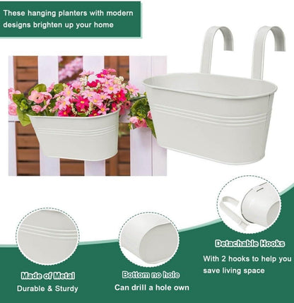 Metall Blumentopf Hängend 27,5cm Groß Balkon Garten