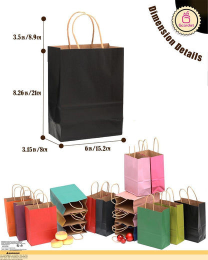 32 Kraftpapier Geschenktüten 21x15x8cm 16 Farben Gcardist