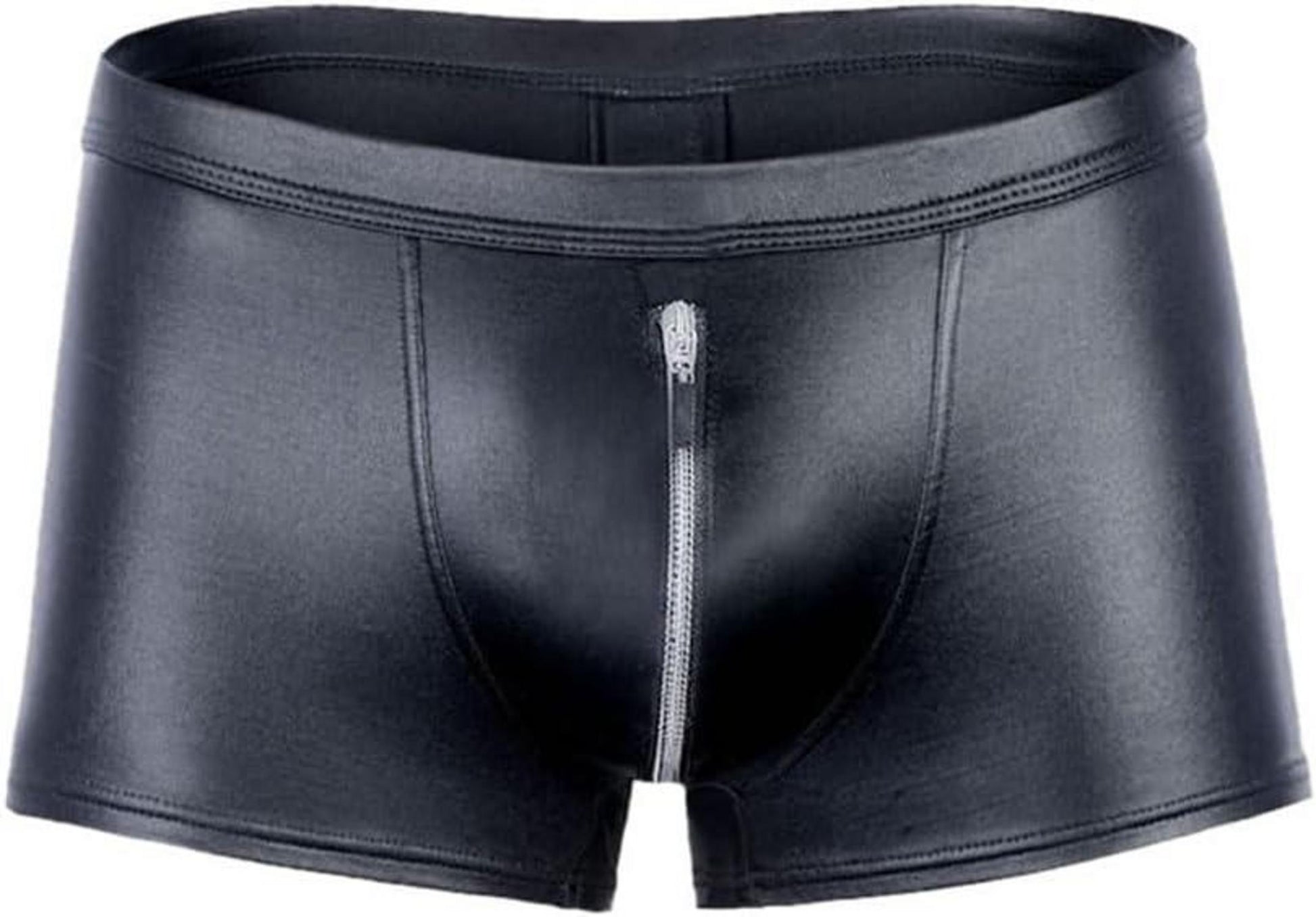 Wetlook Outfit Shirt Shorts Reißverschluss Ouvert Bodysuits