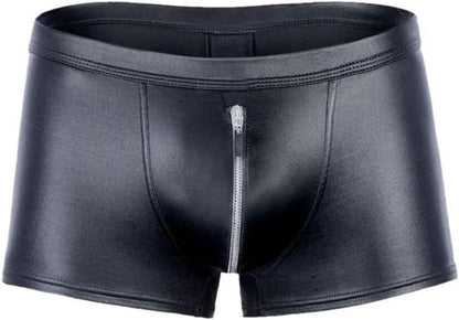 Wetlook Outfit Shirt Shorts Reißverschluss Ouvert Bodysuits