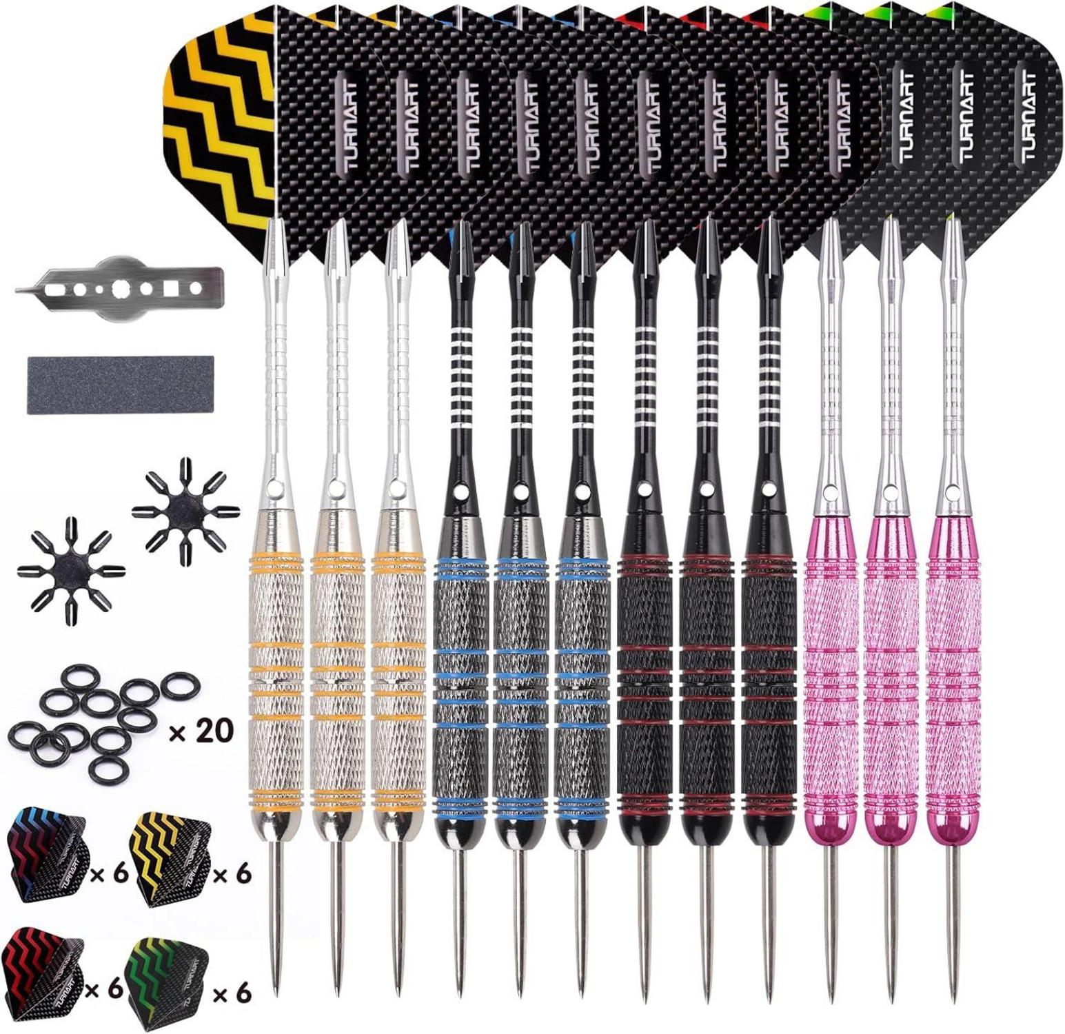 Profi Steel Dartpfeile Set 12 Stk Metallspitze 24g