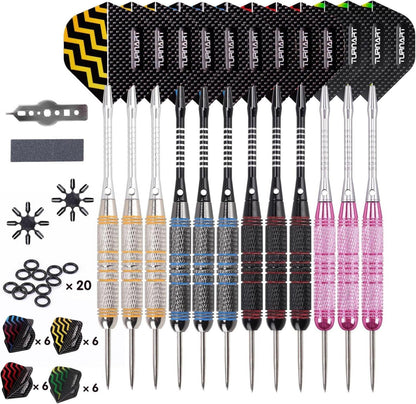 Profi Steel Dartpfeile Set 12 Stk Metallspitze 24g