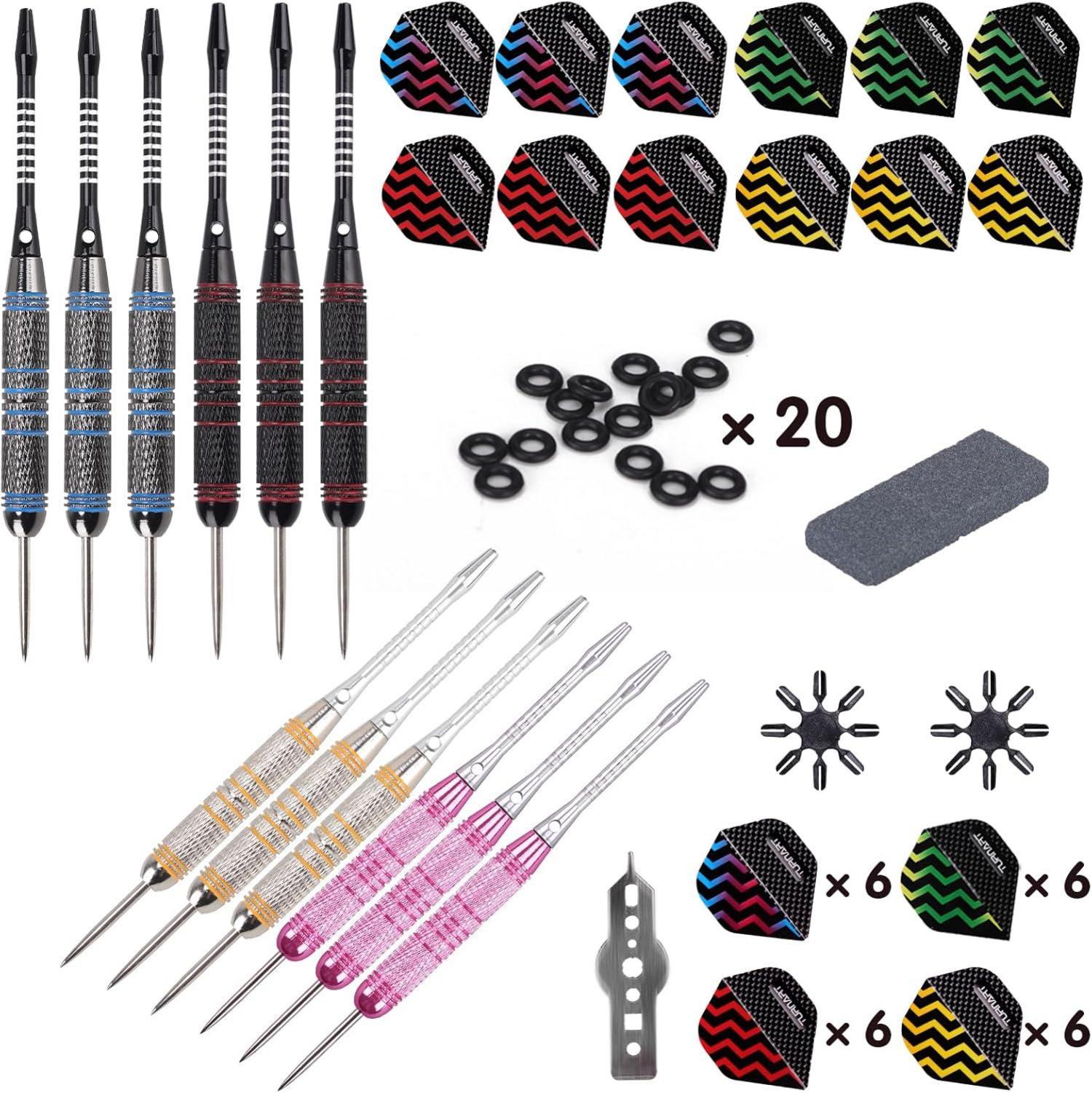Professionelle Steel Dartpfeile Set mit Metallspitze - 12