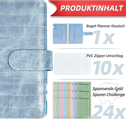2024 Geld Sparen Challenge Buch mit 8 Spar Challenges - Budget Planner A6