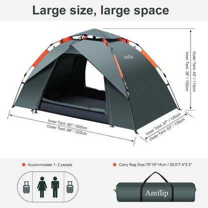 Automatisches Campingzelt für 1-2 Personen, Ultraleichtes