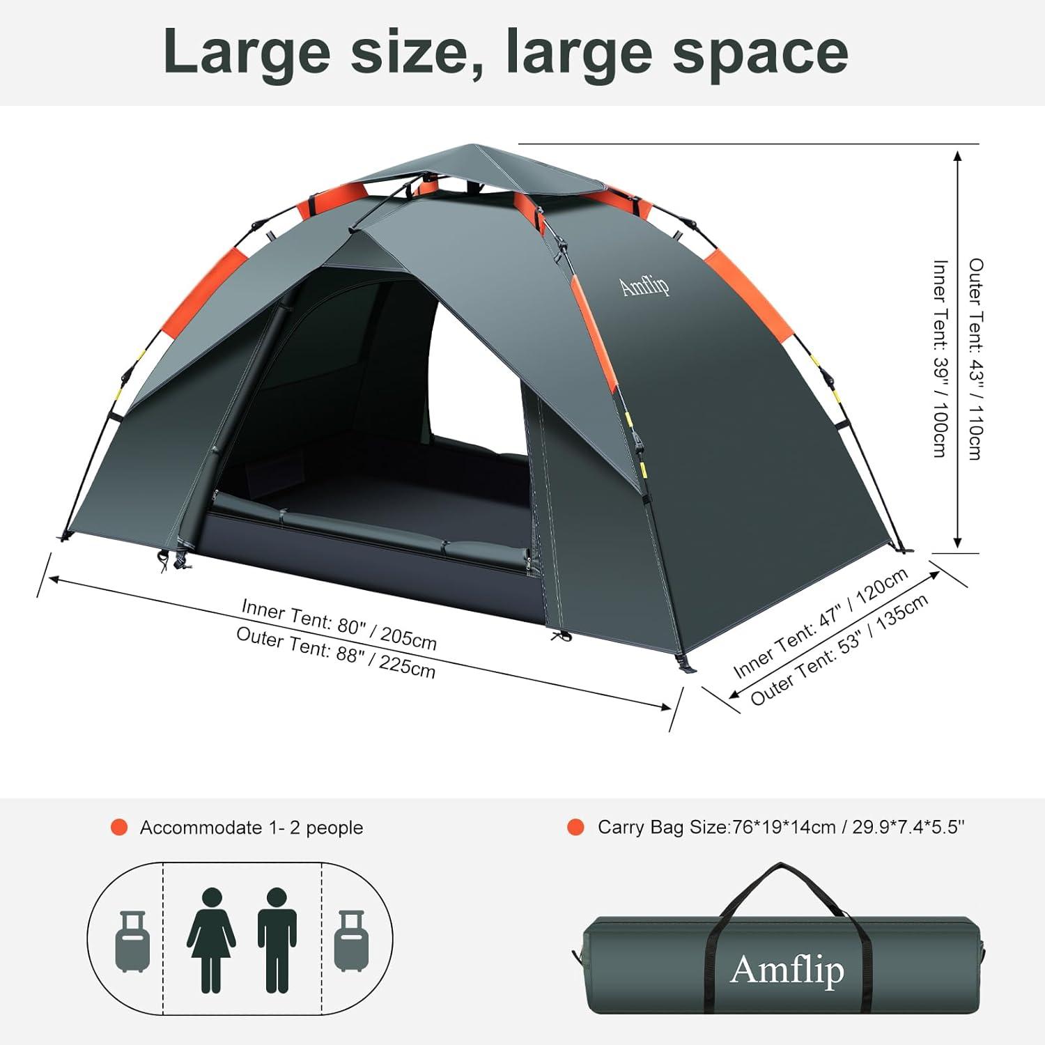 Campingzelt Automatisches Pop Up Ultraleichtes Kuppelzelt 4