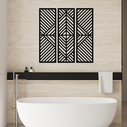 Minimalistische Geometrische Metall-Wanddekoration Set