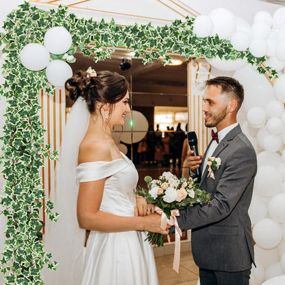 2er Set Künstliche Efeu Girlanden Grün 200cm Hängepflanze Ranken Kunststoff