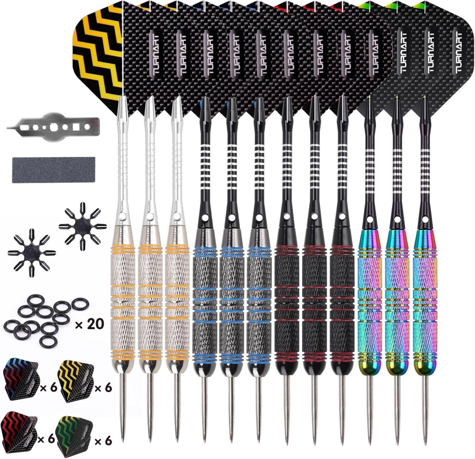 Profi Steel Dartpfeile 12 Stück Set mit Metallspitze