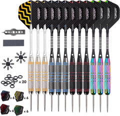 Profi Steel Dartpfeile 12 Stück Set mit Metallspitze