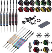 Dartpfeile Metallspitze - 12 Stück 24g Profi Steel Darts Set