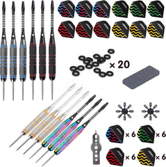 Dartpfeile Metallspitze - 12 Stück 24g Profi Steel Darts Set