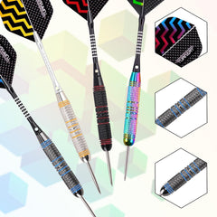 Profi Steel Dartpfeile 12 Stück Set mit Metallspitze