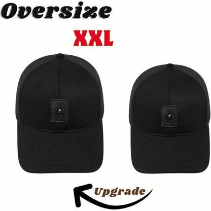XXL Baseball Cap Herren Mesh Atmungsaktiv Verstellbar Schwarz