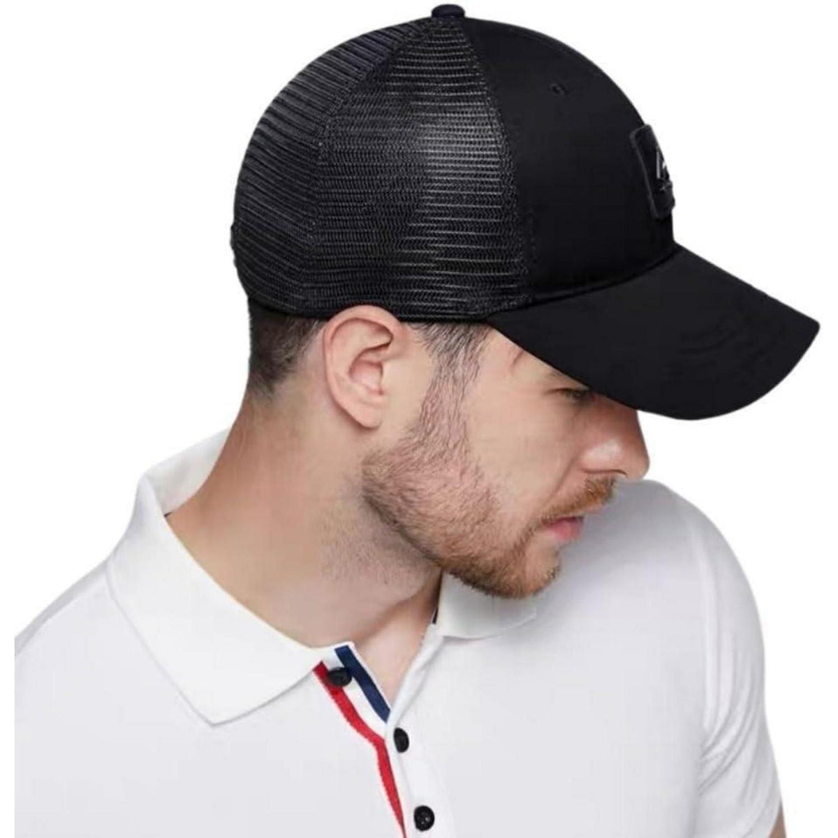 XXL Baseball Cap Herren Mesh Atmungsaktiv Verstellbar Schwarz