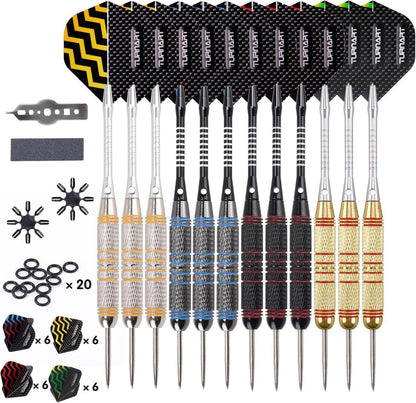 Profi Steel-Darts Pfeile Set 12 Stück 24g Metallspitze