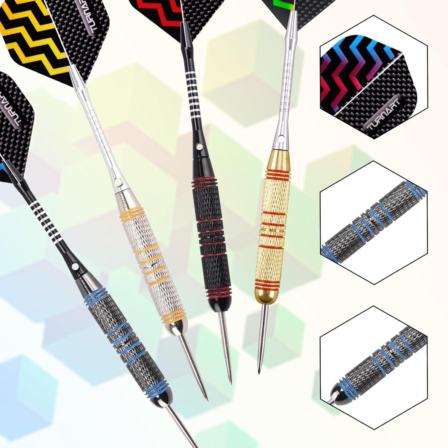 Professionelle Steel Darts Set mit Metallspitze 24g - 12 Stück