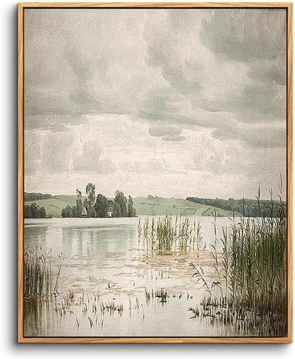Vintage Leinwandbild mit Holzrahmen 20x25cm Wanddeko Wohnzimmer