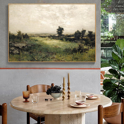 Vintage Leinwandbild mit Holzrahmen – Wildnis Landschaft 60x90 cm