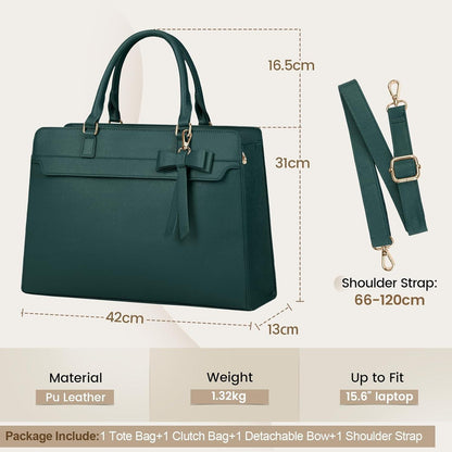 Geschenk Laptoptasche Damen Shopper groß 15.6 Zoll PU Leder