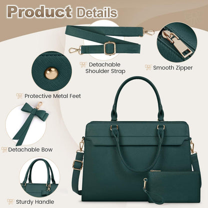 Handtasche Damen Shopper 15.6 Zoll Laptoptasche Wasserdicht PU Leder