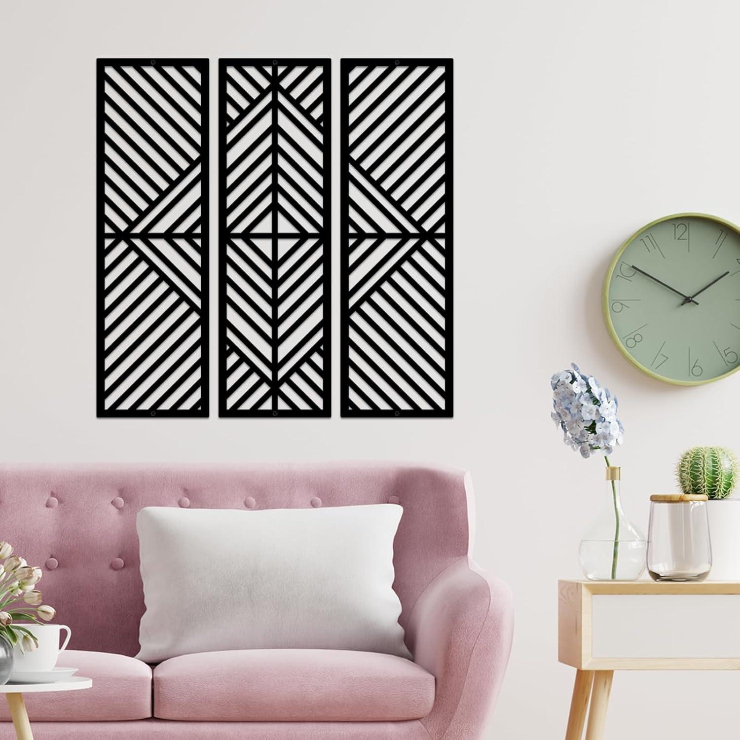 Geometrische Metall-Wanddekoration abstrakt minimalistisch modern