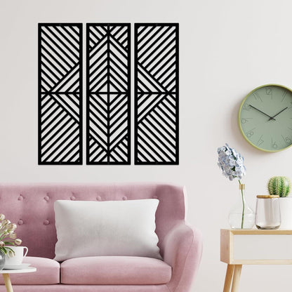 Geometrische Metall-Wanddekoration abstrakt minimalistisch modern