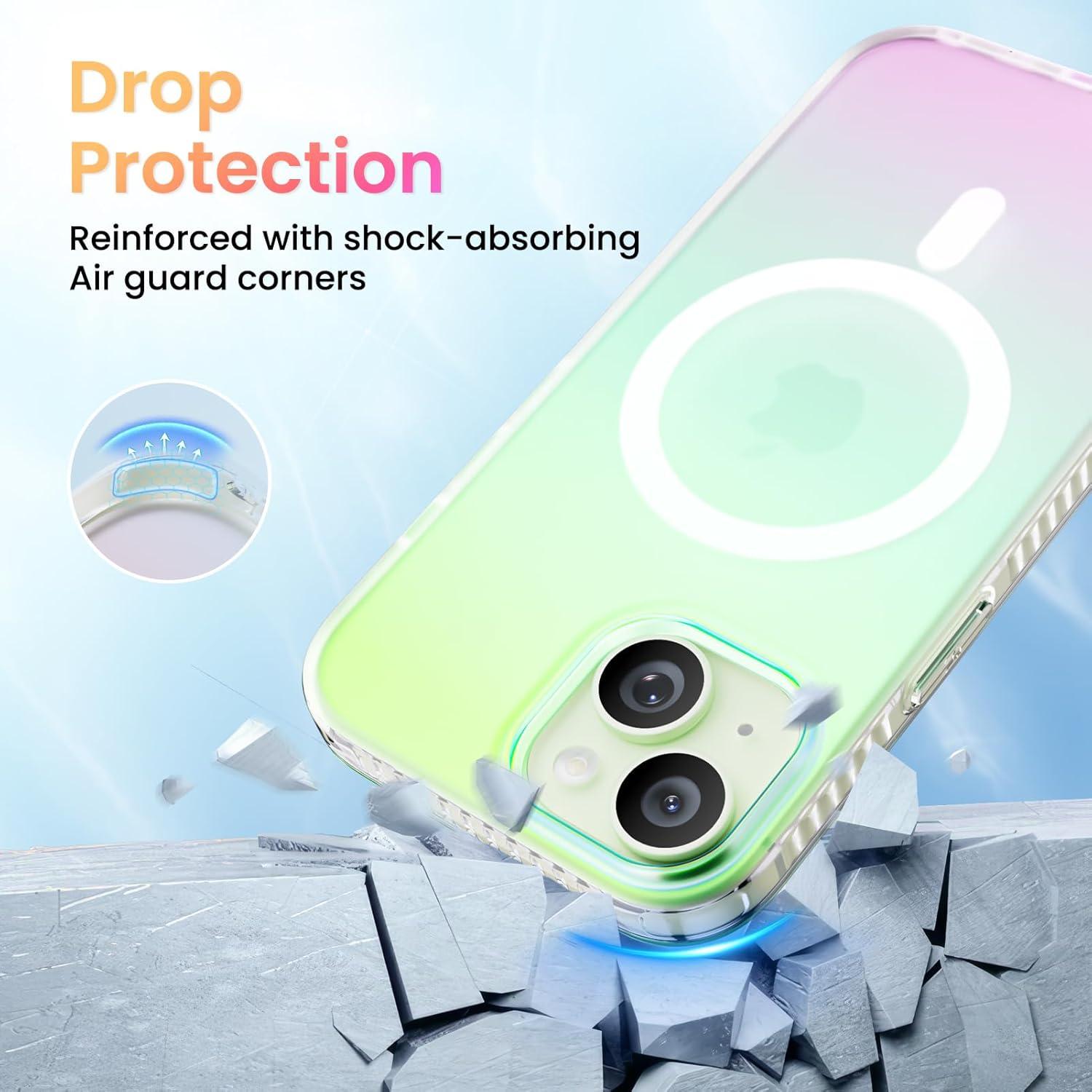 Hülle iPhone 15 kompatibel mit Magsafe [Fluoreszierender