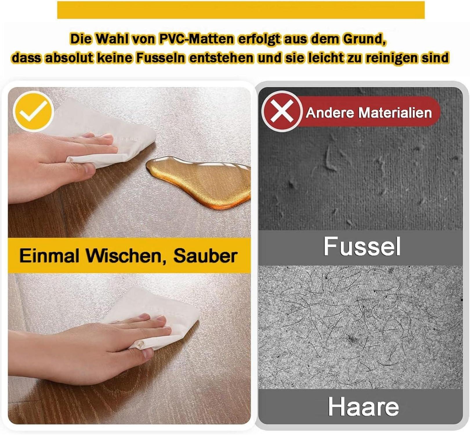Bodenschutzmatte Bürostuhl 100x120 cm Transparent Unterlage