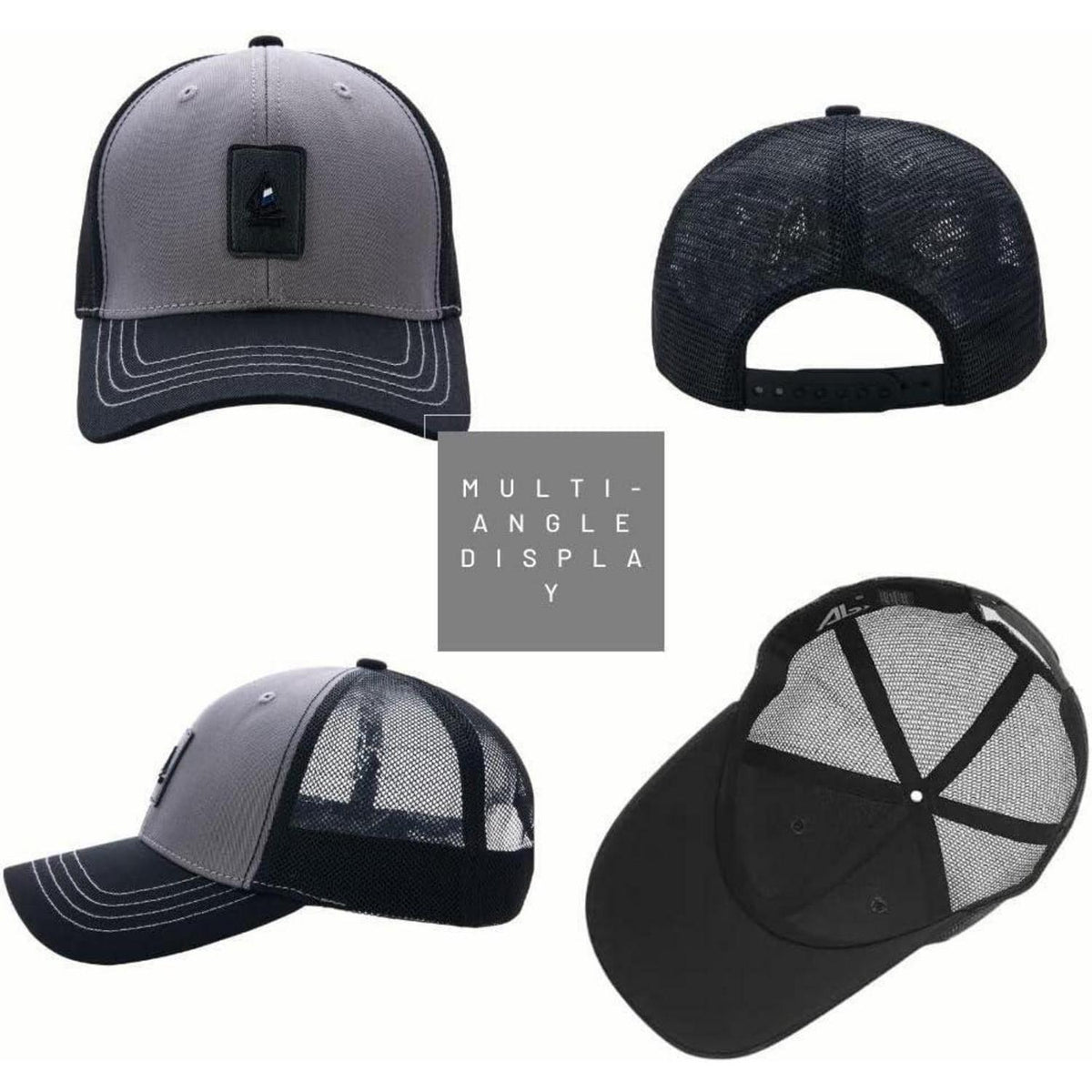 Baseball Cap Unisex Sommer Mesh Atmungsaktiv Größe M Grau