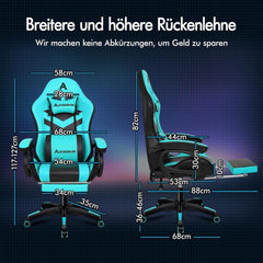 Gaming Stuhl RGB LED Massage Gaming Chair mit