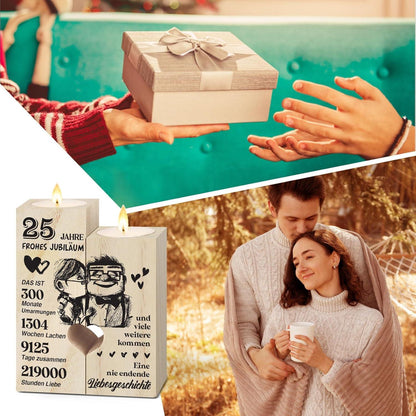 Silberhochzeit Geschenk Kerzenständer Deko 25. Hochzeitstag