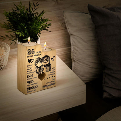 Silberhochzeit Kerzenständer Geschenk 25. Hochzeitstag Deko