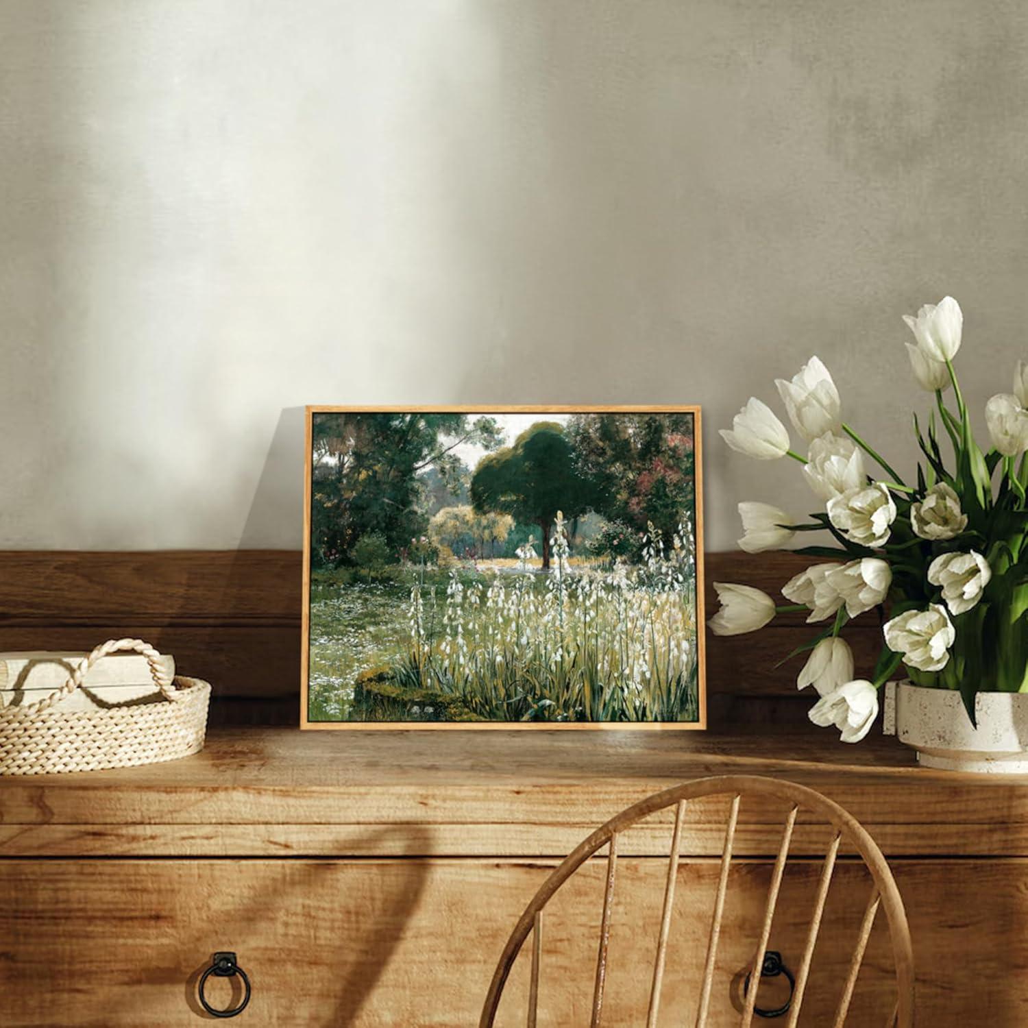 Vintage Leinwand Bilder 20x25 cm mit Holzrahmen für